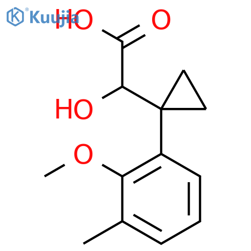 2-hydroxy-2-1-(2-methoxy-3-methylphenyl)cyclopropylacetic acid structure