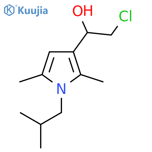 2-chloro-1-2,5-dimethyl-1-(2-methylpropyl)-1H-pyrrol-3-ylethan-1-ol structure