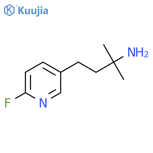4-(6-fluoropyridin-3-yl)-2-methylbutan-2-amine structure