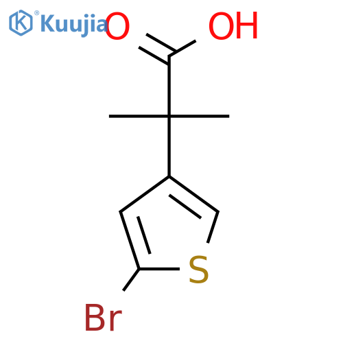 2-(5-bromothiophen-3-yl)-2-methylpropanoic acid structure
