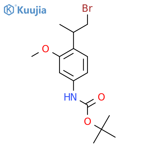 tert-butyl N-4-(1-bromopropan-2-yl)-3-methoxyphenylcarbamate structure