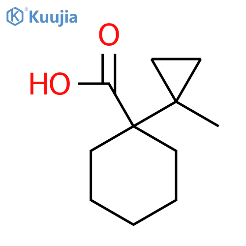 1-(1-methylcyclopropyl)cyclohexane-1-carboxylic acid structure