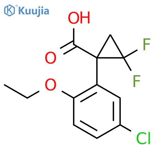 1-(5-chloro-2-ethoxyphenyl)-2,2-difluorocyclopropane-1-carboxylic acid structure