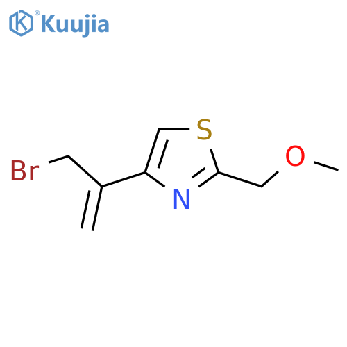 4-(3-bromoprop-1-en-2-yl)-2-(methoxymethyl)-1,3-thiazole structure