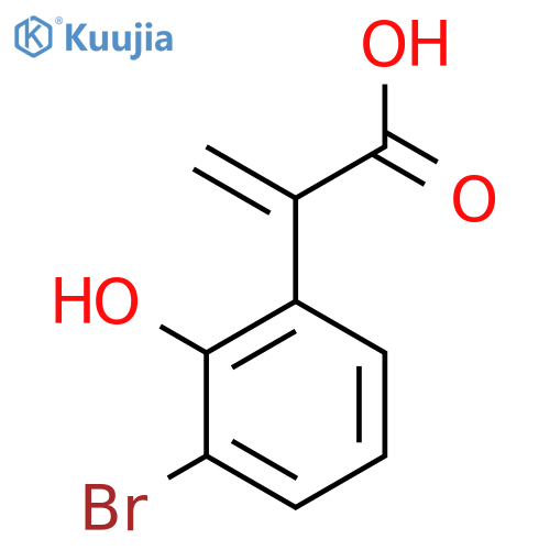 2-(3-bromo-2-hydroxyphenyl)prop-2-enoic acid structure