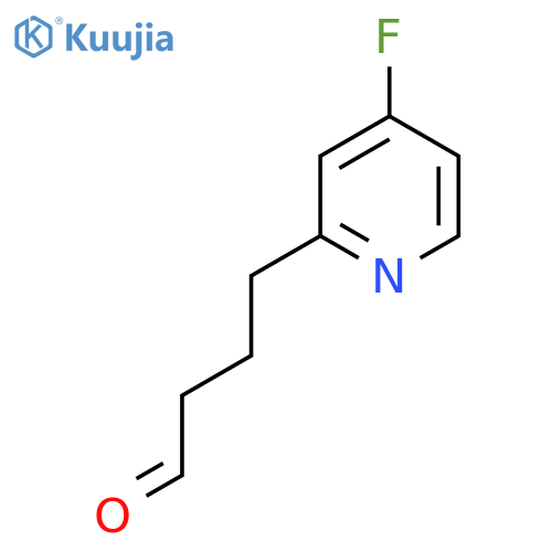 4-(4-fluoropyridin-2-yl)butanal structure