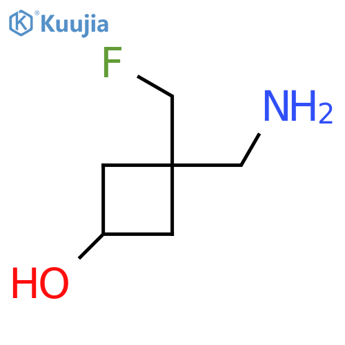 3-(aminomethyl)-3-(fluoromethyl)cyclobutan-1-ol structure