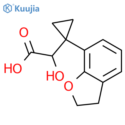 2-1-(2,3-dihydro-1-benzofuran-7-yl)cyclopropyl-2-hydroxyacetic acid structure
