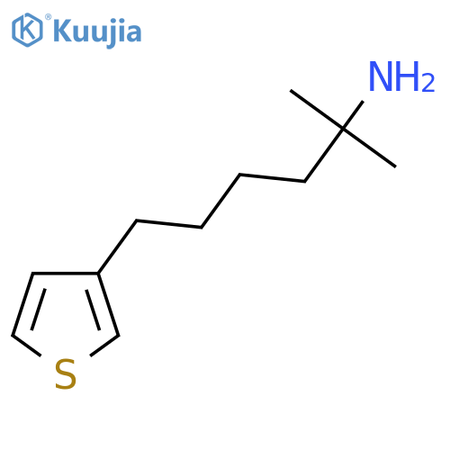 2-Methyl-6-(thiophen-3-yl)hexan-2-amine structure