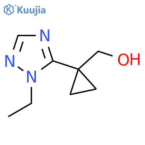 1-(1-ethyl-1H-1,2,4-triazol-5-yl)cyclopropylmethanol structure