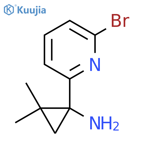 1-(6-bromopyridin-2-yl)-2,2-dimethylcyclopropan-1-amine structure