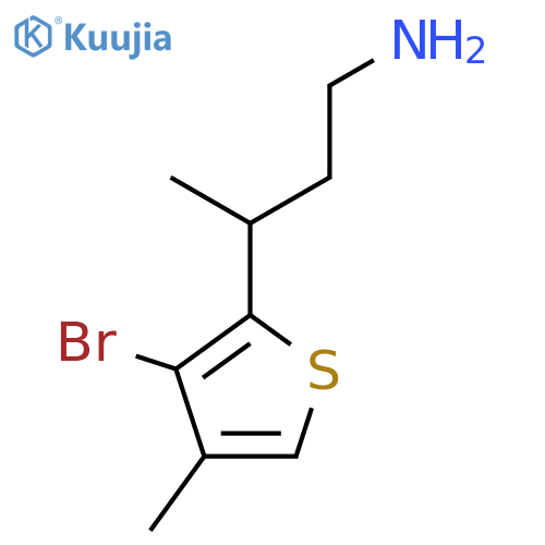 3-(3-bromo-4-methylthiophen-2-yl)butan-1-amine structure
