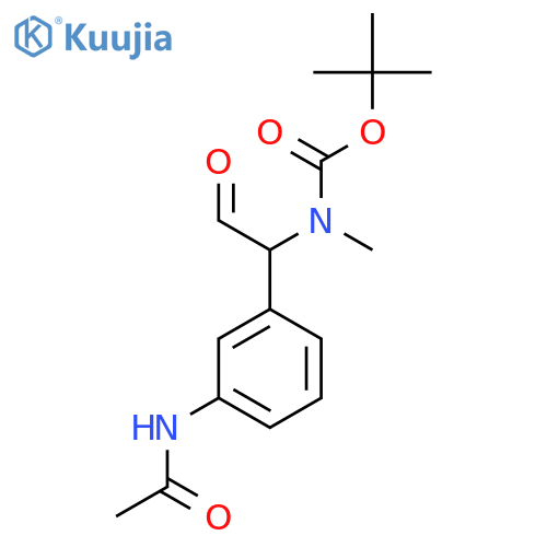 tert-butyl N-1-(3-acetamidophenyl)-2-oxoethyl-N-methylcarbamate structure