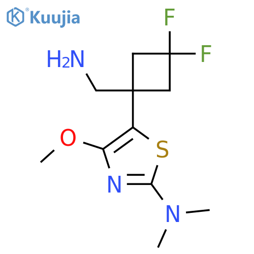 5-1-(aminomethyl)-3,3-difluorocyclobutyl-4-methoxy-N,N-dimethyl-1,3-thiazol-2-amine structure