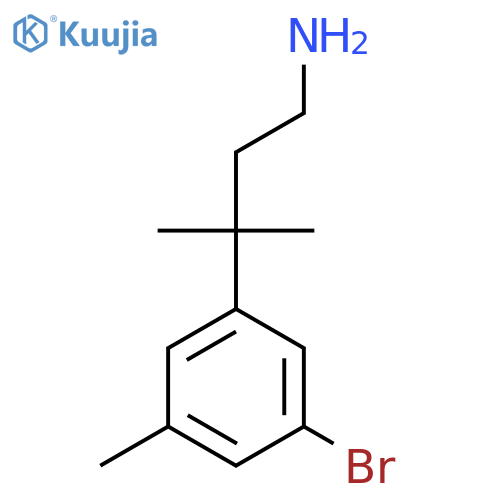 3-(3-bromo-5-methylphenyl)-3-methylbutan-1-amine structure