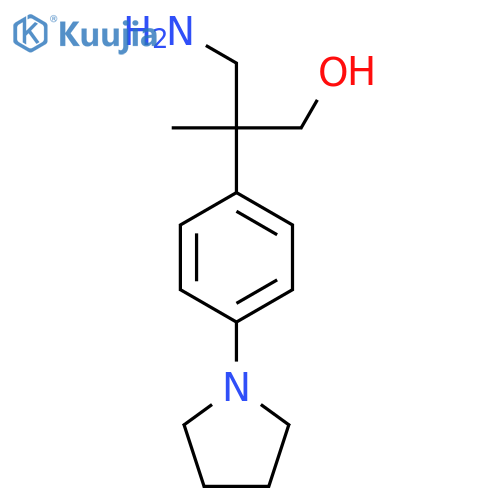 3-amino-2-methyl-2-4-(pyrrolidin-1-yl)phenylpropan-1-ol structure