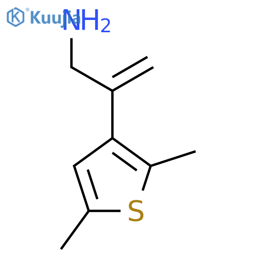 2-(2,5-dimethylthiophen-3-yl)prop-2-en-1-amine structure