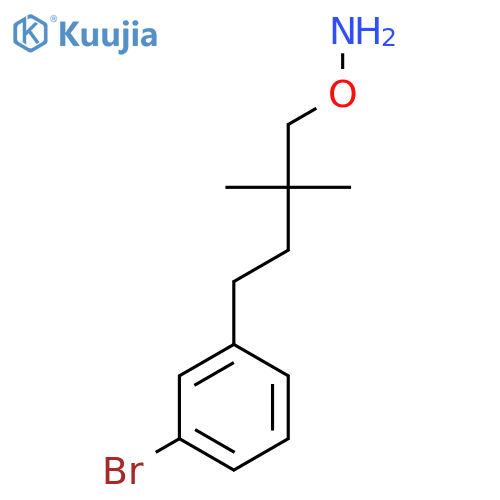 O-4-(3-bromophenyl)-2,2-dimethylbutylhydroxylamine structure