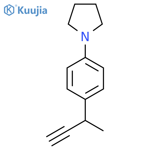 1-4-(but-3-yn-2-yl)phenylpyrrolidine structure