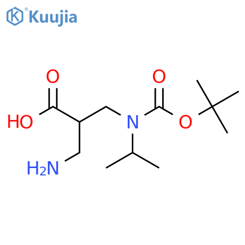 3-Amino-2-({[(tert-butoxy)carbonyl](propan-2-yl)amino}methyl)propanoic acid structure