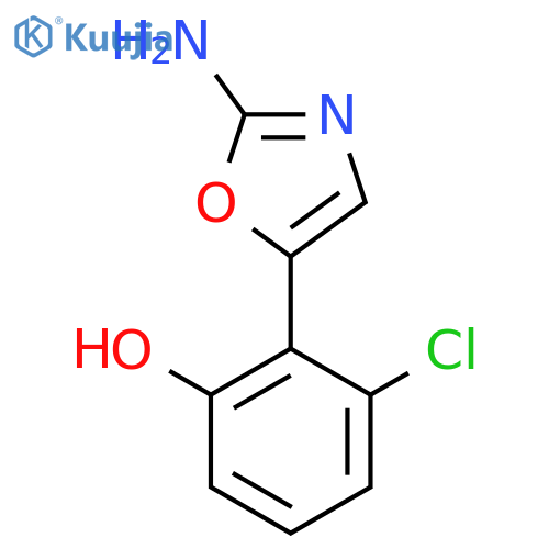 2-(2-amino-1,3-oxazol-5-yl)-3-chlorophenol structure