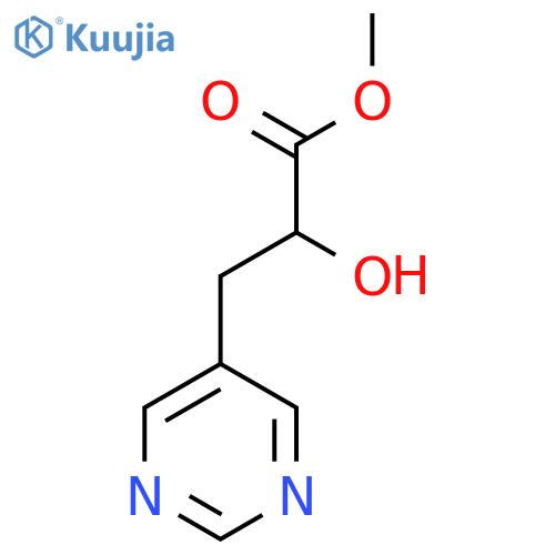 methyl 2-hydroxy-3-(pyrimidin-5-yl)propanoate structure
