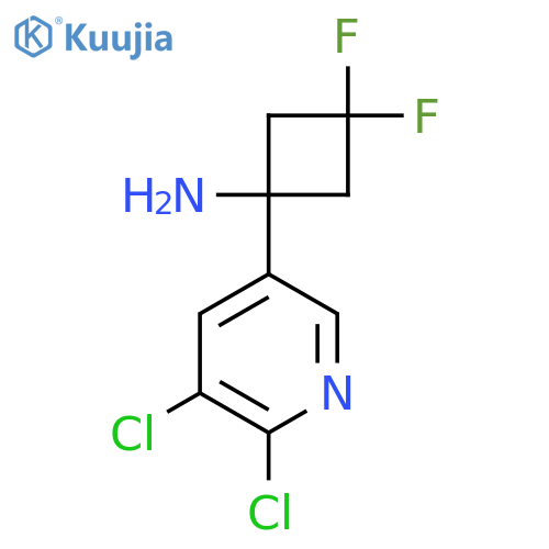 1-(5,6-dichloropyridin-3-yl)-3,3-difluorocyclobutan-1-amine structure