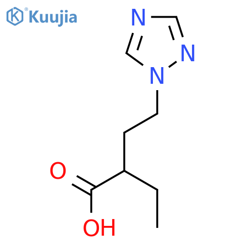 2-ethyl-4-(1H-1,2,4-triazol-1-yl)butanoic acid structure