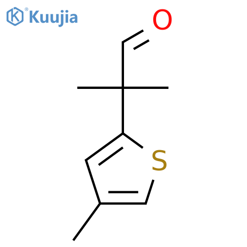 2-methyl-2-(4-methylthiophen-2-yl)propanal structure