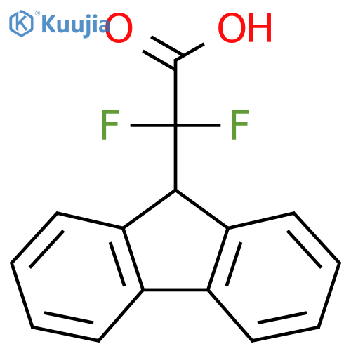 2-(9H-fluoren-9-yl)-2,2-difluoroacetic acid structure
