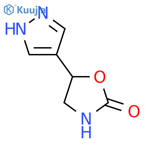 5-(1H-pyrazol-4-yl)-1,3-oxazolidin-2-one structure