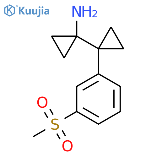 1-1-(3-methanesulfonylphenyl)cyclopropylcyclopropan-1-amine structure