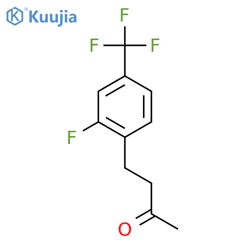 4-2-fluoro-4-(trifluoromethyl)phenylbutan-2-one structure