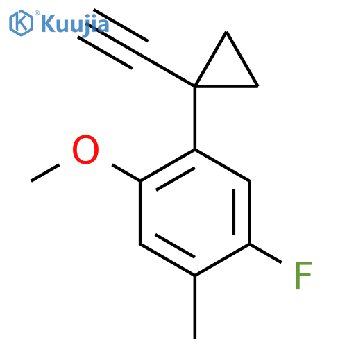 1-(1-ethynylcyclopropyl)-5-fluoro-2-methoxy-4-methylbenzene structure