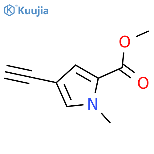 methyl 4-ethynyl-1-methyl-1H-pyrrole-2-carboxylate structure