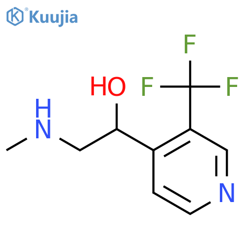 2-(methylamino)-1-3-(trifluoromethyl)pyridin-4-ylethan-1-ol structure