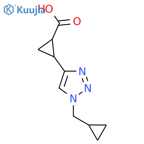 2-1-(cyclopropylmethyl)-1H-1,2,3-triazol-4-ylcyclopropane-1-carboxylic acid structure