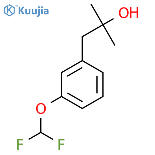 1-3-(difluoromethoxy)phenyl-2-methylpropan-2-ol structure