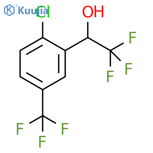 1-2-chloro-5-(trifluoromethyl)phenyl-2,2,2-trifluoroethan-1-ol structure