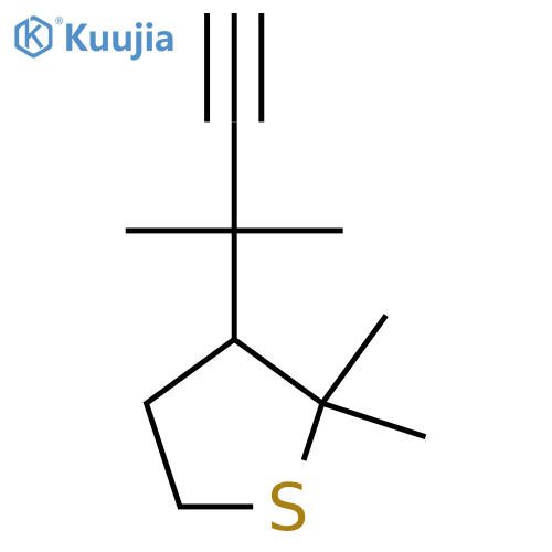 2,2-dimethyl-3-(2-methylbut-3-yn-2-yl)thiolane structure