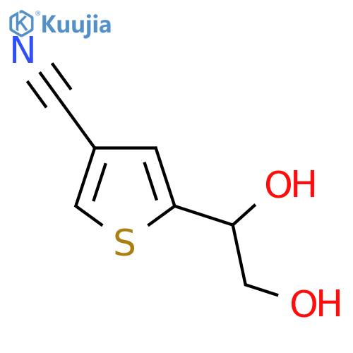 5-(1,2-dihydroxyethyl)thiophene-3-carbonitrile structure