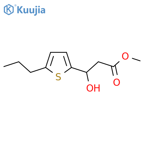 methyl 3-hydroxy-3-(5-propylthiophen-2-yl)propanoate structure
