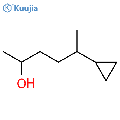 5-cyclopropylhexan-2-ol structure