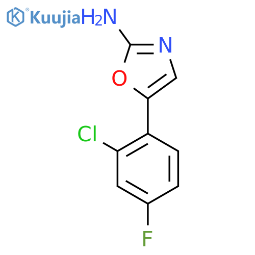 5-(2-chloro-4-fluorophenyl)-1,3-oxazol-2-amine structure
