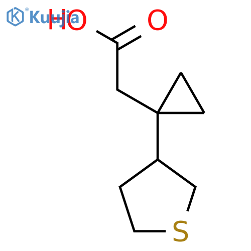 2-1-(thiolan-3-yl)cyclopropylacetic acid structure