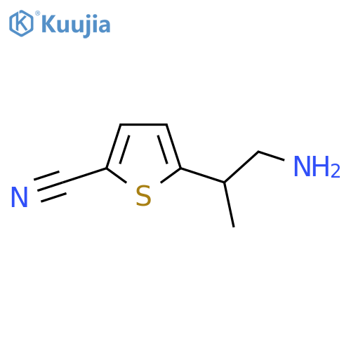 5-(1-aminopropan-2-yl)thiophene-2-carbonitrile structure