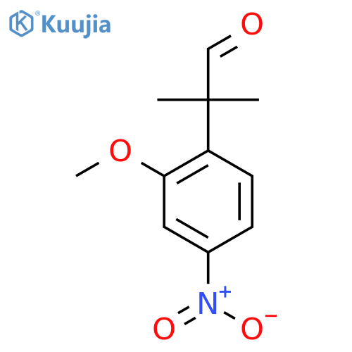 2-(2-methoxy-4-nitrophenyl)-2-methylpropanal structure