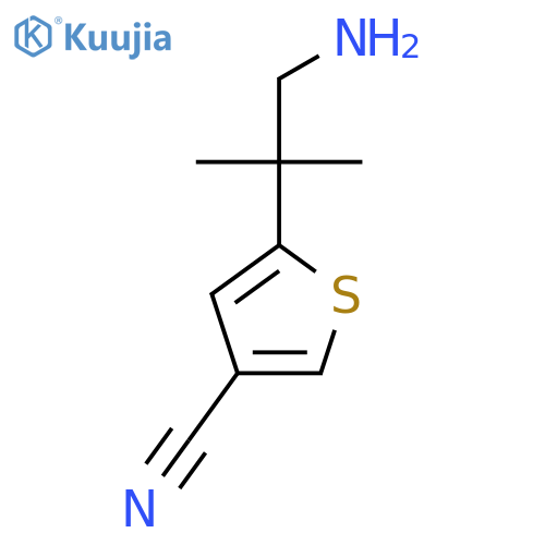 5-(1-amino-2-methylpropan-2-yl)thiophene-3-carbonitrile structure