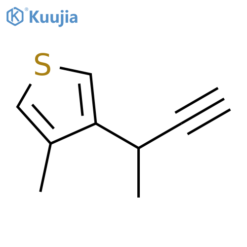 3-(But-3-yn-2-yl)-4-methylthiophene structure