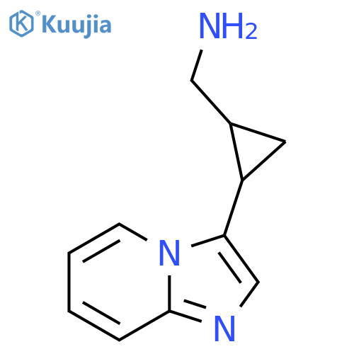 (2-{imidazo1,2-apyridin-3-yl}cyclopropyl)methanamine structure